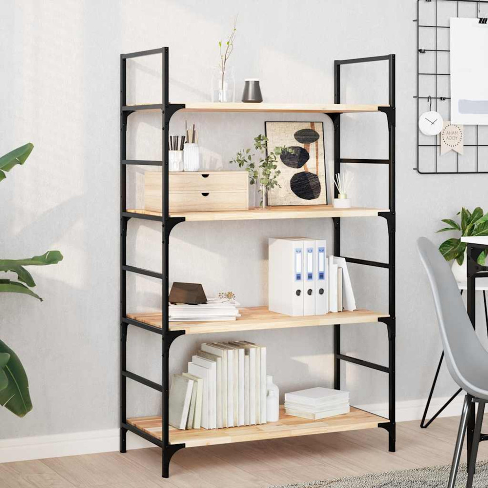 Produktbild för Svävande hyllor 4 st 80x40x2 cm obehandlat massivt akaciaträ
