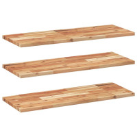 Produktbild för Svävande hyllor 3 st 80x30x2 cm behandlat massivt akaciaträ