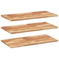 Produktbild för Svävande hyllor 3 st 80x40x2 cm behandlat massivt akaciaträ