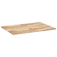 Produktbild för Bordsskiva obehandlad 80x70x2 cm massivt akaciaträ