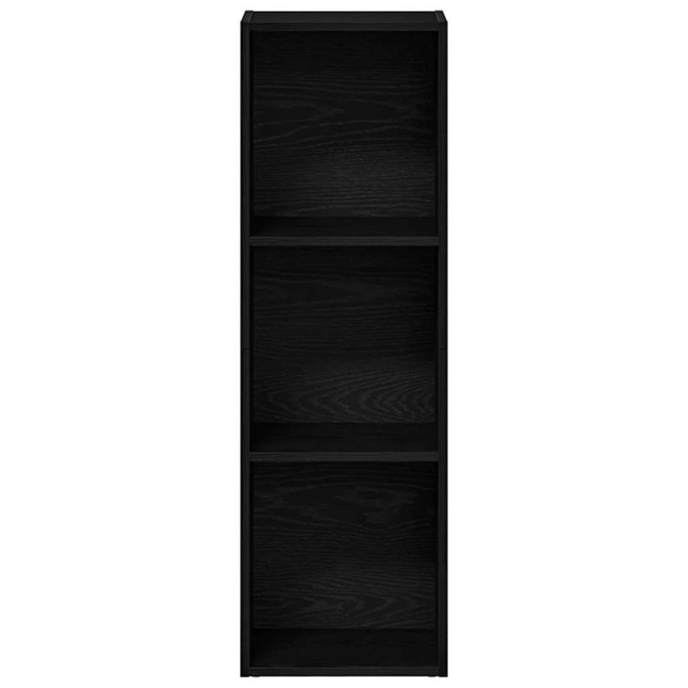 Produktbild för Bokhylla svart ek 36x30x114 cm konstruerat trä
