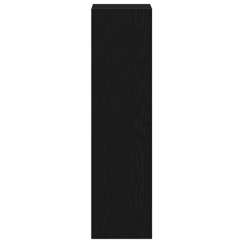 Produktbild för Bokhylla svart ek 36x30x114 cm konstruerat trä