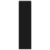 Produktbild för Bokhylla svart ek 36x30x114 cm konstruerat trä