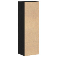 Produktbild för Bokhylla svart ek 36x30x114 cm konstruerat trä
