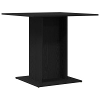 Produktbild för Matbord svart ek 80x80x75 cm konstruerat trä