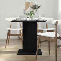 Produktbild för Matbord svart ek 80x80x75 cm konstruerat trä