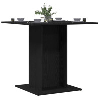 Produktbild för Matbord svart ek 80x80x75 cm konstruerat trä