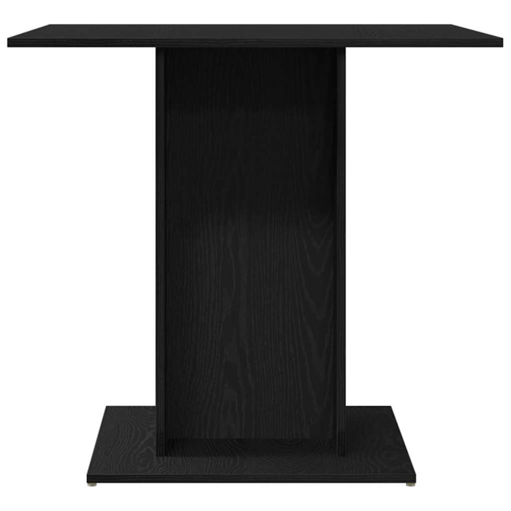 Produktbild för Matbord svart ek 80x80x75 cm konstruerat trä