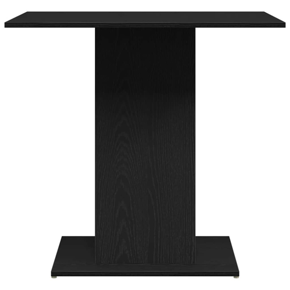 Produktbild för Matbord svart ek 80x80x75 cm konstruerat trä