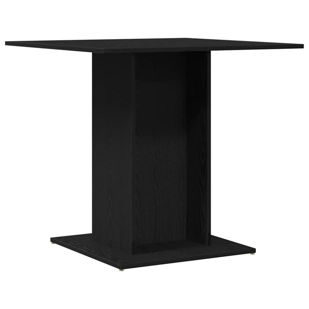 Produktbild för Matbord svart ek 80x80x75 cm konstruerat trä