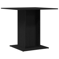 Produktbild för Matbord svart ek 80x80x75 cm konstruerat trä