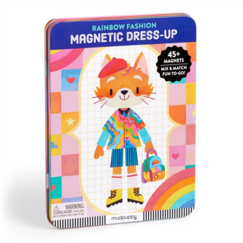 Rainbow Fashion Magnetic Dress-Up, Galison English Book