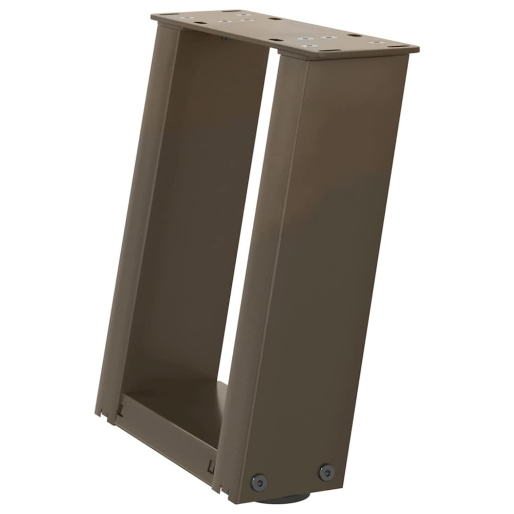Produktbild för Soffbordsben U-formade 2 st naturstål 30x(30-31) cm stål