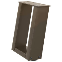Produktbild för Soffbordsben U-formade 2 st naturstål 30x(30-31) cm stål
