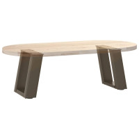 Produktbild för Soffbordsben U-formade 2 st naturstål 30x(30-31) cm stål