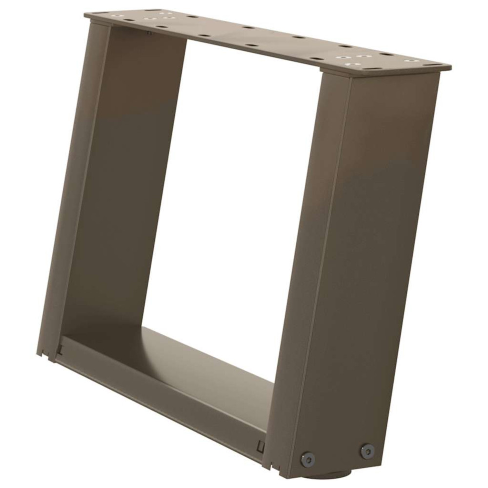 Produktbild för Soffbordsben U-formade 2 st naturstål 50x(30-31) cm stål