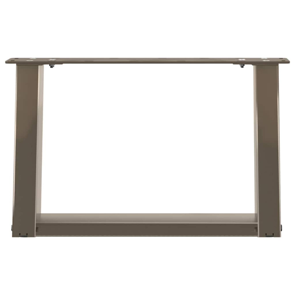 Produktbild för Soffbordsben U-formade 2 st naturstål 50x(30-31) cm stål