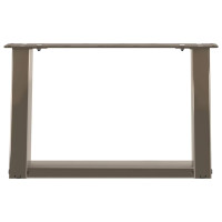 Produktbild för Soffbordsben U-formade 2 st naturstål 50x(30-31) cm stål