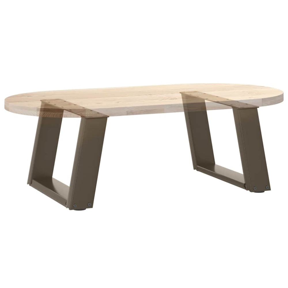 Produktbild för Soffbordsben U-formade 2 st naturstål 50x(30-31) cm stål