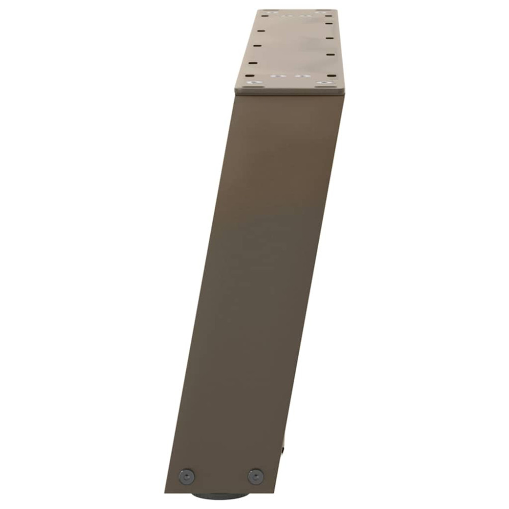 Produktbild för Soffbordsben U-formade 2 st naturstål 60x(30-31) cm stål