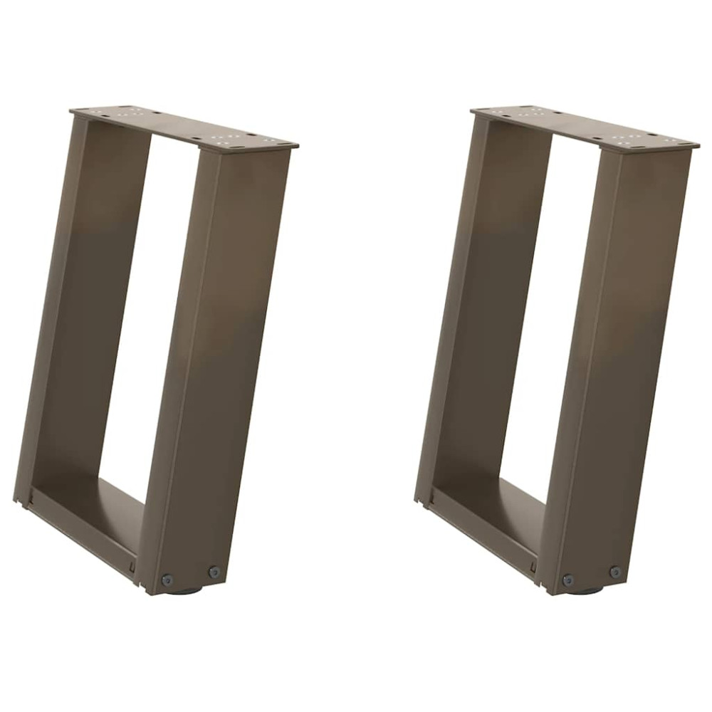 Produktbild för Soffbordsben U-formade 2 st naturstål 28x(42-43) cm stål