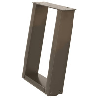 Produktbild för Soffbordsben U-formade 2 st naturstål 28x(42-43) cm stål