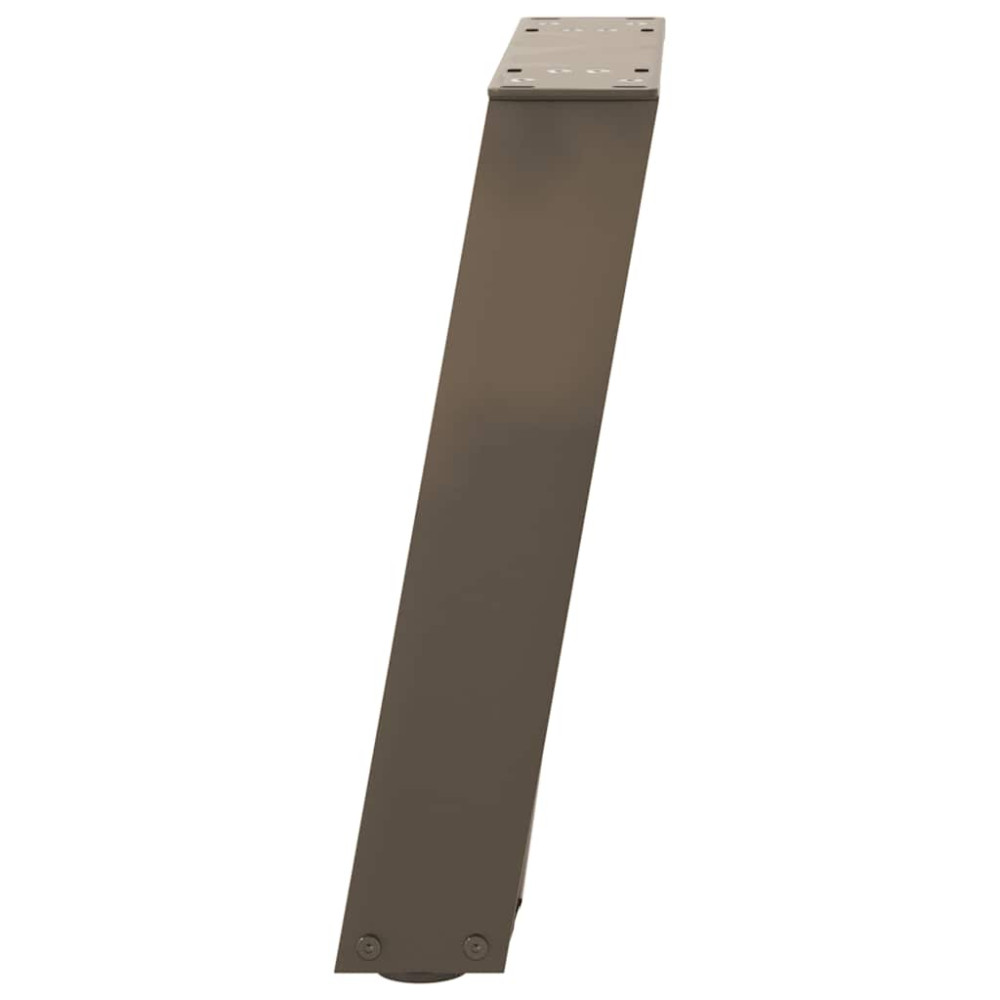 Produktbild för Soffbordsben U-formade 2 st naturstål 28x(42-43) cm stål