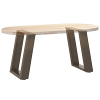 Produktbild för Soffbordsben U-formade 2 st naturstål 28x(42-43) cm stål