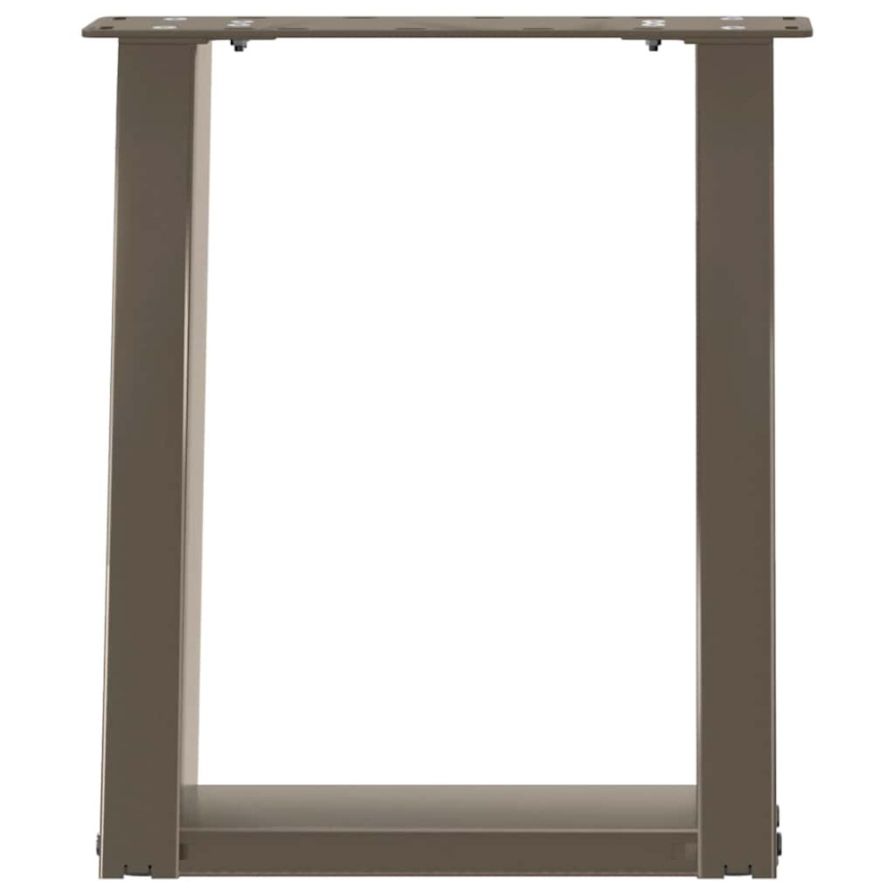 Produktbild för Soffbordsben U-formade 2 st naturstål 38x(42-43) cm stål