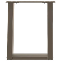 Produktbild för Soffbordsben U-formade 2 st naturstål 38x(42-43) cm stål