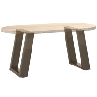 Produktbild för Soffbordsben U-formade 2 st naturstål 38x(42-43) cm stål