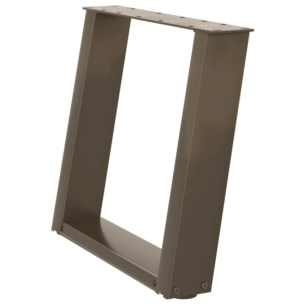 Produktbild för Soffbordsben U-formade 2 st naturstål 50x(42-43) cm stål