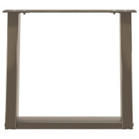 Produktbild för Soffbordsben U-formade 2 st naturstål 50x(42-43) cm stål