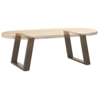 Produktbild för Soffbordsben U-formade 2 st naturstål 50x(42-43) cm stål