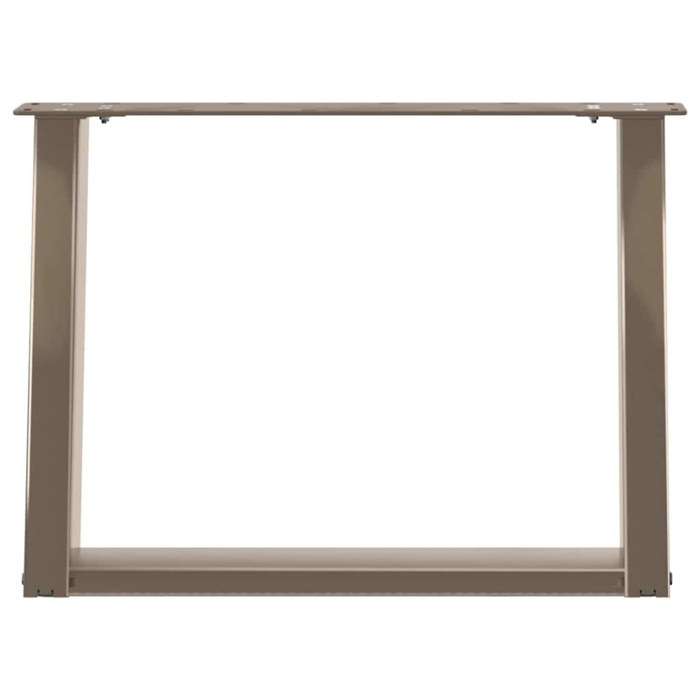 Produktbild för Soffbordsben U-formade 2 st naturstål 60x(42-43) cm stål