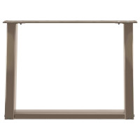Produktbild för Soffbordsben U-formade 2 st naturstål 60x(42-43) cm stål