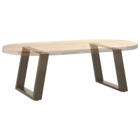 Produktbild för Soffbordsben U-formade 2 st naturstål 60x(42-43) cm stål