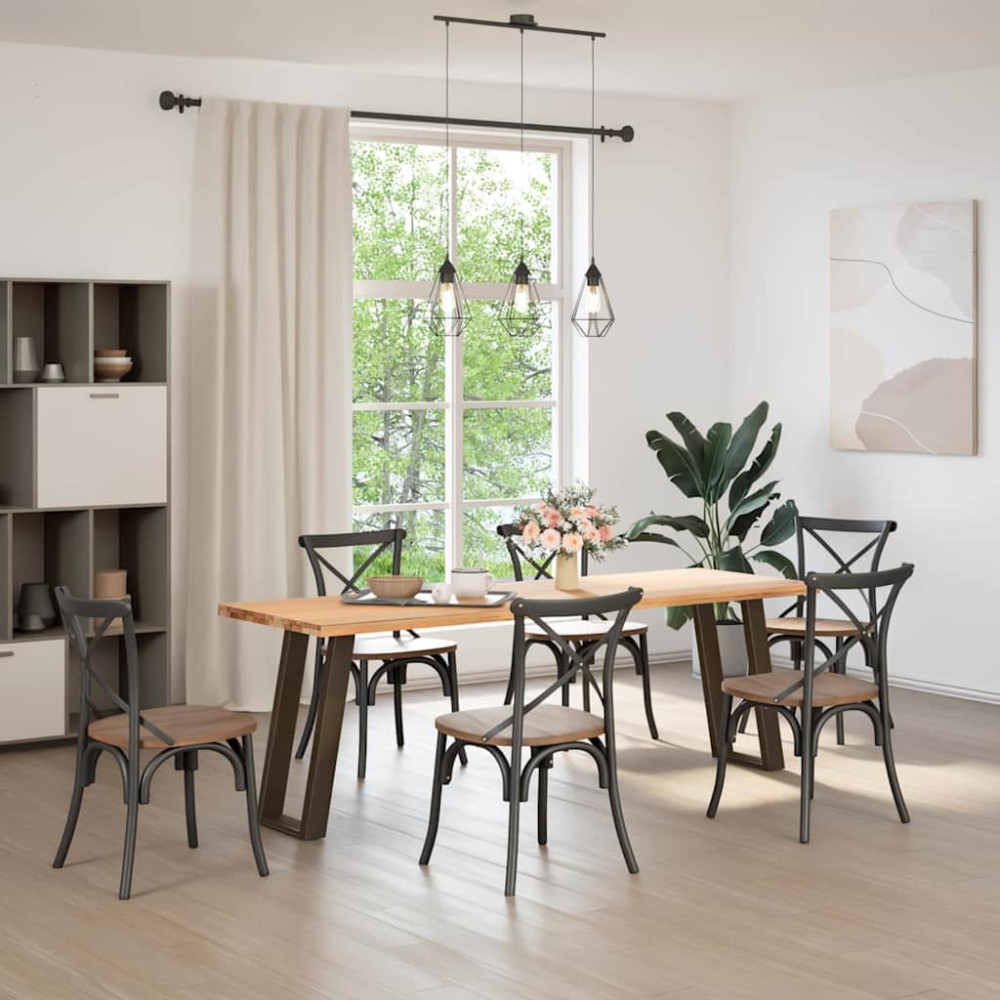 Produktbild för Konsolbordsben U-formade 2 st naturstål 28x(72-73) cm stål