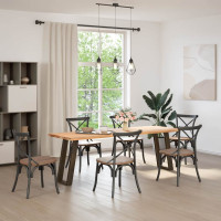 Produktbild för Konsolbordsben U-formade 2 st naturstål 28x(72-73) cm stål