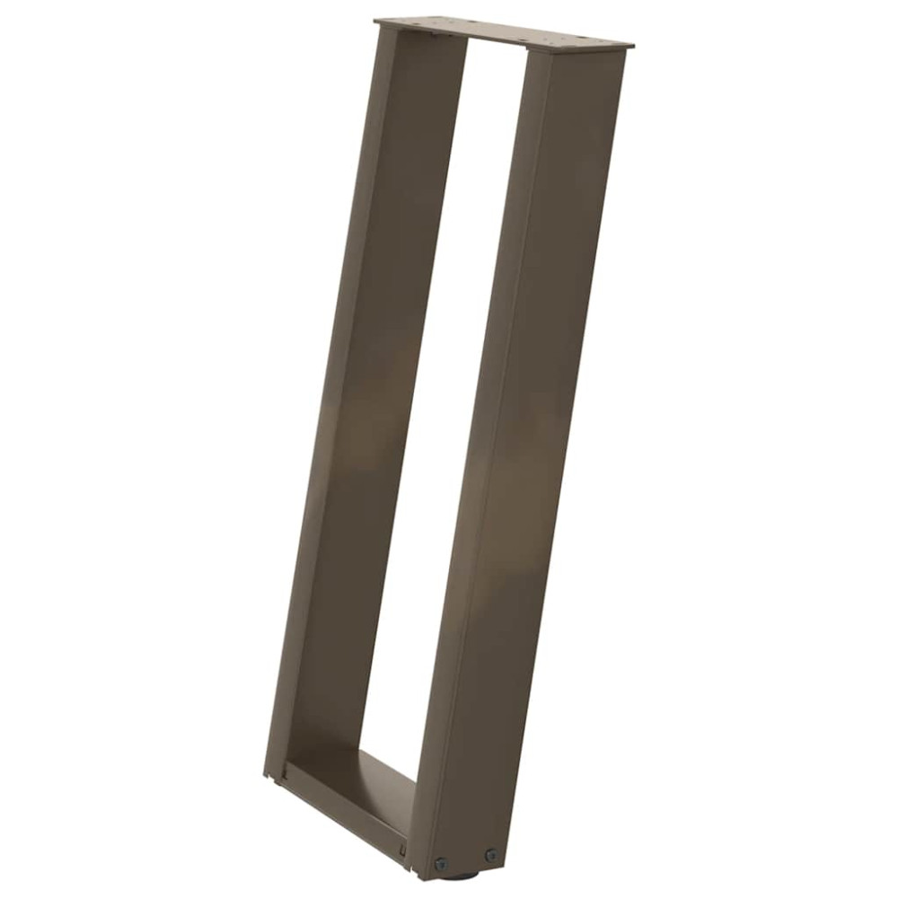 Produktbild för Konsolbordsben U-formade 2 st naturstål 28x(72-73) cm stål