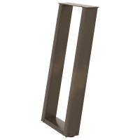 Produktbild för Konsolbordsben U-formade 2 st naturstål 28x(72-73) cm stål