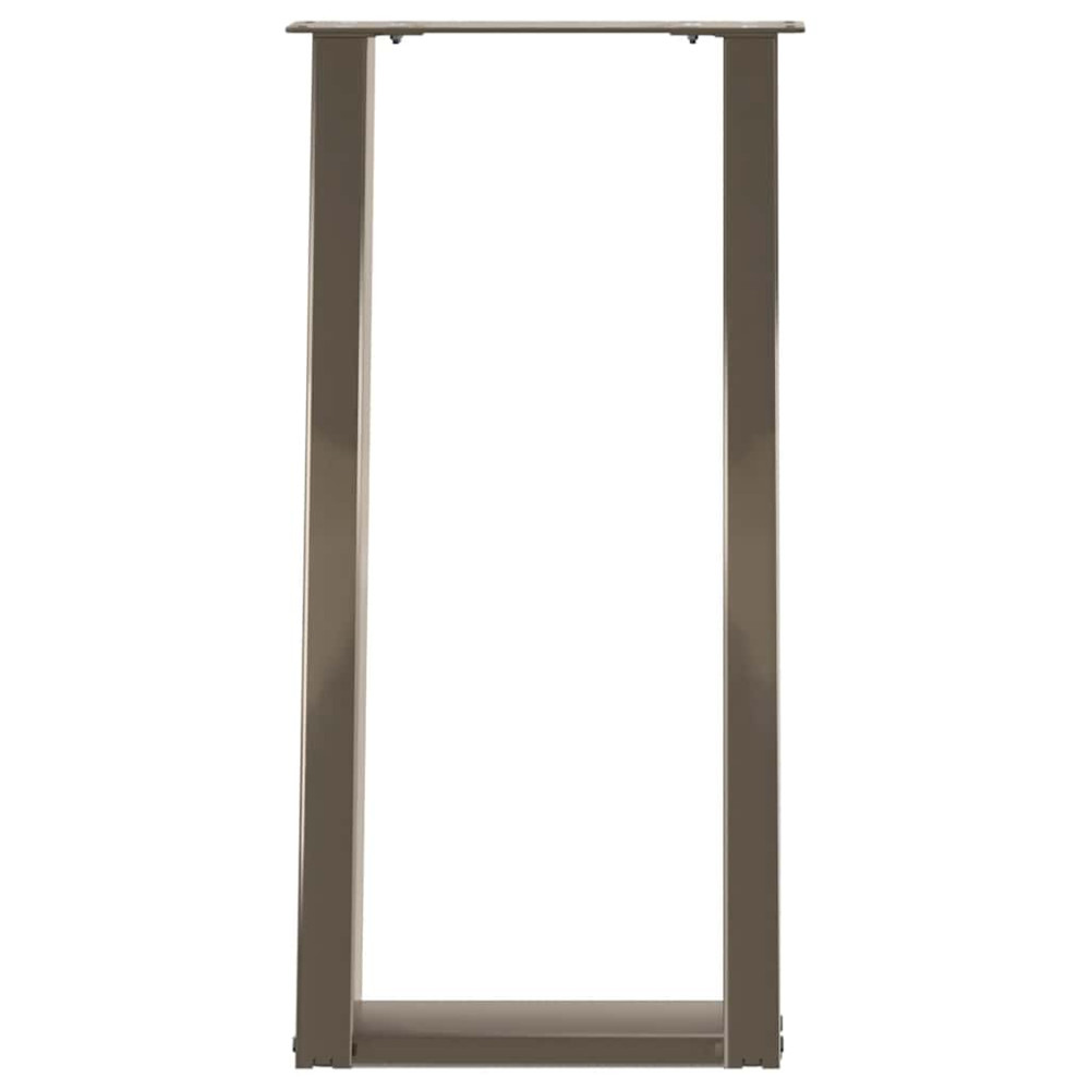 Produktbild för Konsolbordsben U-formade 2 st naturstål 28x(72-73) cm stål
