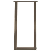 Produktbild för Konsolbordsben U-formade 2 st naturstål 28x(72-73) cm stål
