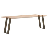 Produktbild för Konsolbordsben U-formade 2 st naturstål 28x(72-73) cm stål