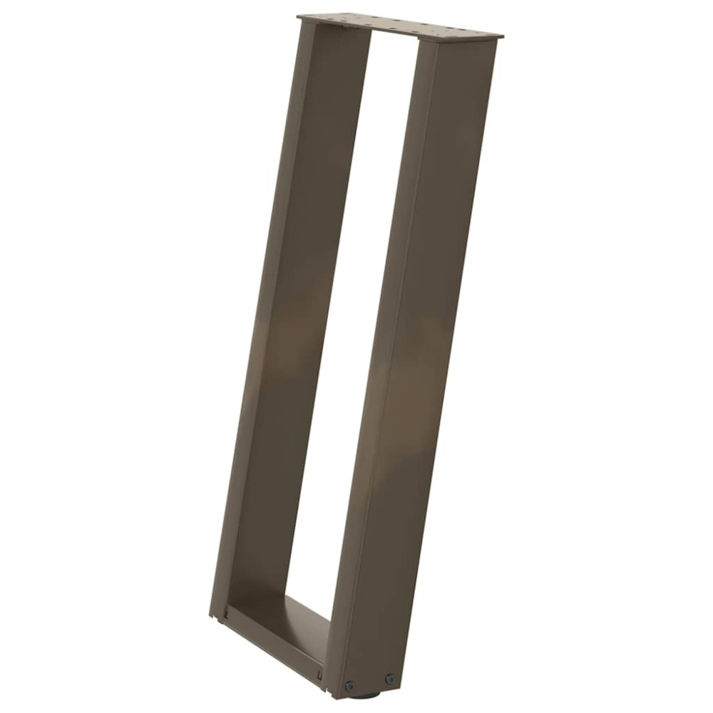 Produktbild för Konsolbordsben U-formade 2 st naturstål 38x(72-73) cm stål