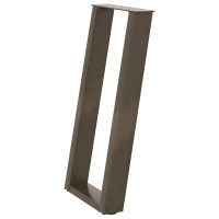 Produktbild för Konsolbordsben U-formade 2 st naturstål 38x(72-73) cm stål