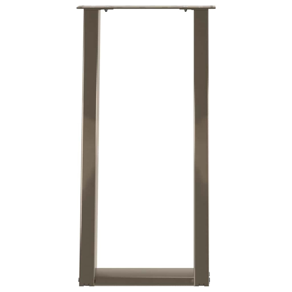 Produktbild för Konsolbordsben U-formade 2 st naturstål 38x(72-73) cm stål