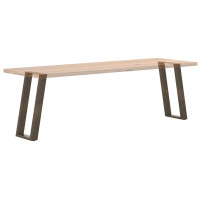 Produktbild för Konsolbordsben U-formade 2 st naturstål 38x(72-73) cm stål