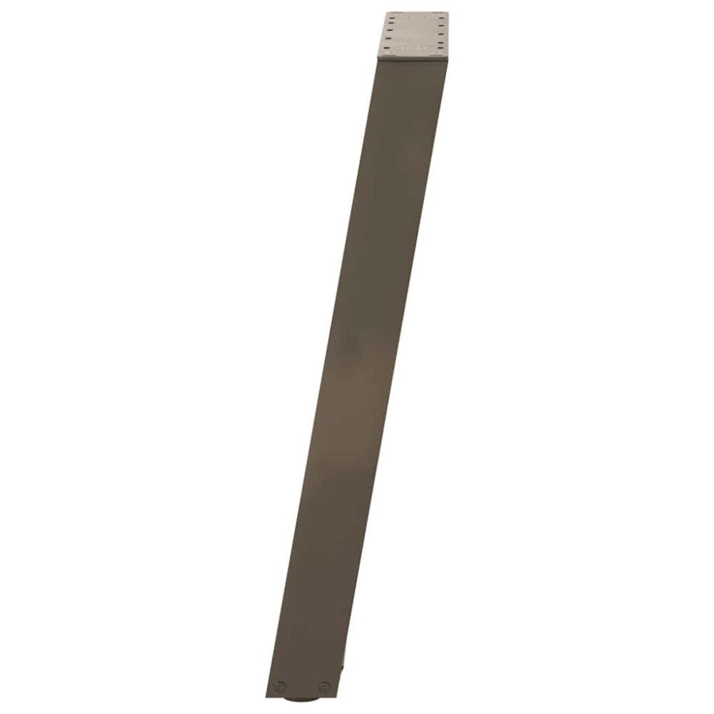 Produktbild för Matbordsben U-formade 2 st naturstål 50x(72-73) cm stål