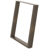 Produktbild för Matbordsben U-formade 2 st naturstål 70x(72-73) cm stål